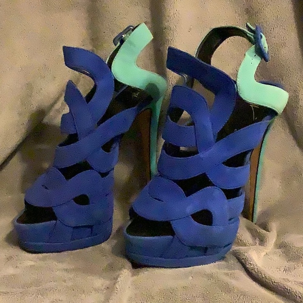 Giuseppe Zanotti suede platform stilettos